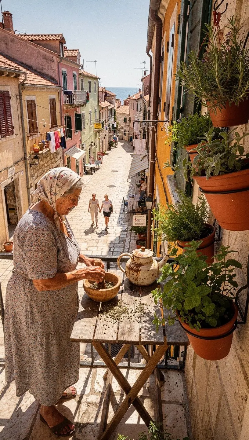 Pogled na mirnu prirodu s čajem u ruci, savršeno za opuštanje.