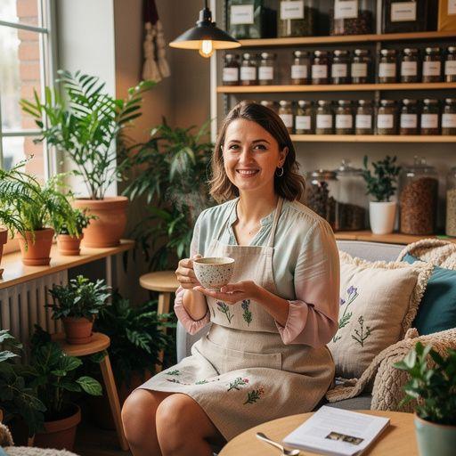 Zeleni čaj s limunom i medom poslužen u elegantnoj staklenoj posudi.